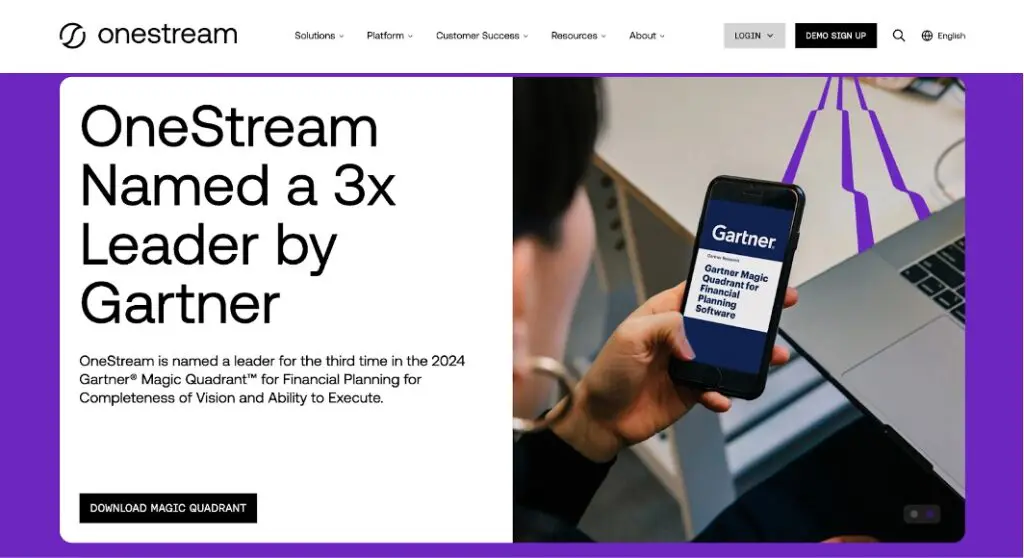 Anaplan competitor One stream screenshot