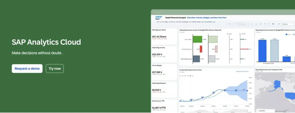 SAP Analytics Cloud homepage image